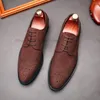 Haut de gamme en cuir véritable hommes Oxford chaussures Vintage Bullock Design hommes bout pointu mariage chaussures formelles Gentleman chaussures de rencontre
