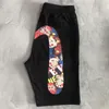 Shorts masculinos verão y2k casual harajuku academia japonesa marca de moda m imprimida perna larga mas roupas 90s