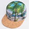 3D Heat Transfer Snapback Caps hip-hop cap 3D thermal transfer printing digital palm baseball cap summer Beach snabpack hat drop s2959