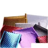 Gift Wrap 100Pcs 15X13Cm Small Plated Gold Aluminized Foil Metallic Bubble Mailer Bubbles Padded Envelopes Packaging Bag 620 R2 Drop Dhnej