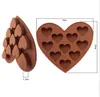 Silicone Cake Mould 10 Lattices Heart Shaped Chocolate Mould Baking DIY JL1572