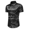 Camisas casuales para hombres Hombres Pequeños de verano para hombres de manga corta Eurocode Moda de comercio exterior Camisa brillante debajo del exfoliante