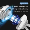 Ventilateurs électriques mini climatiseur flexible 3600mAh ventilateur de refroidissement chargeur chargeur 130 Rotation automatique 4-Gear Handheld pour l'extérieur silencieux