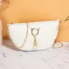 Moda nova de verão bolsa feminina lingge pérola com pingente de um ombro bolsa tiracolo