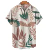 Мужские футболки Летняя гавайская рубашка большого размера с 3D-принтом и цветочным принтом Растительный узор Пляжный тропический повседневный уличный отдых Harajuku Y2k Одежда 230715