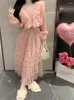 Рабочие платья весеннее сладкое костюм с двумя частями Lolita Style Женская одежда 2023