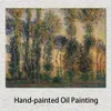 Choupos em Giverny 1888 Claude Monet Pintura Impressionista Arte Pintada à Mão Lona Decoração de Parede Alta Qualidade