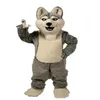 2019 Factory direct Fancy Gray Dog Husky Dog With The Appearance Of Wolf Mascot Costume Mascotte Adult Cartoon Character Part209m