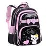 Ryggsäckar Vattentät skolväska Girls 'School Bag Cat Cartoon Orthopedic Ryggsäck Barnskola Ryggsäck Mochila Escolar 230714