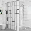 Занавески для душа Новые водонепроницаемые занавески для душа с вкладышем Peva Шторы для ванной комнаты Большой квадратный дизайн Шторы для ванной с аксессуарами для ванной комнаты