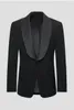Men's Suits High Quality Fashion Black Suit 3 Pieces One Button Lapel Jacket For Men Business Casual Slim Blazer Party Wedding Banquet Dress