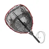 Fisketillbehör taiyu bärbara fisknät Aluminiumlegering slitstyrka Deep Mesh Telescoping Foldbart landningsnät för karpflugfiskeverktyg 230715