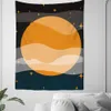 Arazzi Telecamere a cupola Sun Trippy Mountain Forest Trees Wall Hanging Hippie Landscape Tapestry Wall Hanging for Living Room Boho Home Decor R230714