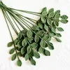 Fleurs décoratives écologiques Belle feuille d'eucalyptus artificielle tissée à la main Fausse plante Fleur longue durée Non-Fading Home Supplies