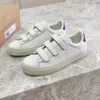 Campus cherry blossom pink casual board shoes lace-up flat leather color block magic sticker small white shoes couple shell shoes