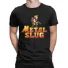 Men's T Shirts Metal Slug Pixel Art Arcade Game Retro Gamer Video Games Pure Cotton Clothing Vintage Short Sleeve O Neck Tee Original