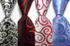 Papillon Fashion Cravatta Paisley Set di cravatte in seta da 9 cm da uomo Nero Rosso Blu Bianco TESSUTO JACQUARD