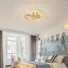 Ceiling Lights Children's Room Anime Simple Modern Led Lamp All Copper Nordic Creative Boys And Girls Bedroom Lamps