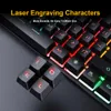 Клавиатурные клавиатуры клавиатура Gamer Клавиатура с подсветкой USB 104 Rubbercaps RGB Wired Ergonomic Russian -клавиатура для ПК ноутбук 230715