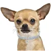 Obroże dla psów Kreatywny design Rhinestone Elastyczny naszyjnik z zwierzakiem kryształowy kołnierz biżuteria