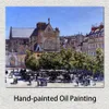 Pinturas a óleo pintadas à mão de arte em tela de Claude Monet Saint Germain L Auxerrois Garden Landscape Art para decoração de restaurante