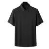 Chemises décontractées pour hommes arrivée Super Large glace soie haut de couleur unie chemise à manches courtes grande taille XL 2XL 3XL 4XL 5XL 6XL 7XL