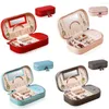 Sacchetti per gioielli Piccola scatola Organizzatore Scatole da viaggio Custodia Custodia portatile in pelle PU con specchio per donne e ragazze