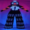 Robot LED Stilts Walker LED Light Robot Costume Clothing Event kryoman Costume led disfraz de robot2478
