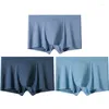 MUITAS PONTAS 3/6PC MEN MEN MENES MENS Mens Ice Boxers de seda sem costura roupas íntimas de roupa de baixo