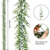 1 Packs Artificial Eucalyptus Garlands Fake Greenery Vines Faux Hanging Plants for Wedding Table Backdrop Arch Y0901274P