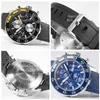 2020 Mens BLS Factory Edition Asia Valjoux 7750 Working Chronograph Movement Blue Dial Rubber Diver's Movement Men'257Y