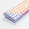 Keyboards 132 Keys Marshmallow XDA Keycaps For Mechanical Keyboard Dye Sublimation PBT Keycap Pink Purple Yellow Key Caps XDA Profile 230715