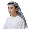 Moda muçulmana shemagh Agal Homens Islã Árabe Hijab Cachecol Islâmico Muçulmano Árabe Keffiyeh Árabe Conjuntos de Capa de Cabeça A51608282T