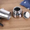 1pc Coffee Pot Stainless Steel Moka Pot Extraction Black Espresso Pot Hand-Washing Pot Bottom Thickened Coffee Machine, 200ml/300ml