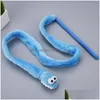 Cat Toys Cartoon Lovely Cats Interactive Stick With Sound Box Snake Mint Tease Sticks Comfortable Plush Play Creative 5 8Wt B Drop D Dh7Ub