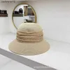 Japan och Sydkorea tidvatten Diamond Straw Hat Women's Summer Fashion Sunscreen Pot Hat Beach Sunshade Letter Pot Hat Big Brim Straw Hat