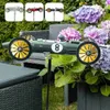 Gartendekorationen, rotierende dekorative Windmühle, Wetterfahne aus Metall für den Außenbereich, Gartendekoration, Auto-Rennfahrer-Windmühle, Garten-Windrad, L230715