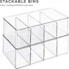 Disposable Flatware Storage Bins with Dividers Clear Plastic Organizer Store Tea Bags Spices Seasonings Drink Packets Oatmeal Snack Storag 230714