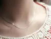 1MM 2MM 925 Sterling Silver Snake Chains Choker Colliers Bijoux En Gros En Option Taille 16 18 20 22 24 pouces