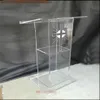 Billig transparent akrylpodiumpulstol Lectern Clear Plexiglass Podium Organic Glass Church Pulpit207n