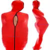 Costume da mummia in lycra spandex rosso Sacco a pelo con maniche a braccio interne Abito unisex Sacchi per il corpo Sacchi a pelo Catsuit Costume Full Outf239z