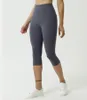 Lente en zomer nieuwe lijn zonder schaamte, naakt yoga leggings cropped broek hoge taille heupheffen slim fit sport fitness broek dames leggings