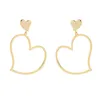 Серьги -грибы простые золотые цвета двойной сердец заявление для сладкой леди вечеринки по прибытии украшения