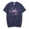 Męskie koszulki kpop dżinsy damskie koszulka damska letnia streetwear liter druk okrąg