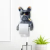 Toilet Paper Holders Cartoon Toilet Paper Holder Mounted Dog Sculpture Tissue Rack for Washroom el Tissue Box Kitchen Home Art Crafts Decoration 230714