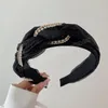 Mode Hoofdband Voor Vrouwen Handgemaakte Gevlochten Tulband Shining Strass Ster Haarband Casual Haaraccessoires