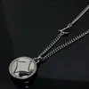 Europe America Fashion Style Necklace With Pendant Men Lady Women Silver-colour Metal V Initials Twisted Flower Long Chain M00916