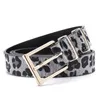 Bälten (TA-WEO) Fashion Women's Belt Decoration Creative Leopard Print Hästhår med jeans