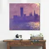 Canvas Art Houses of Parlilament Sunlight Effect Claude Monet Painting Handmade Oil Reproduction High Quality