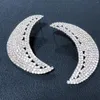 Stud Earrings Luxury Shiny Rhinestone Moon Style Pendant For Women Fashion Jewelry Evening Dress Crystal Gifts